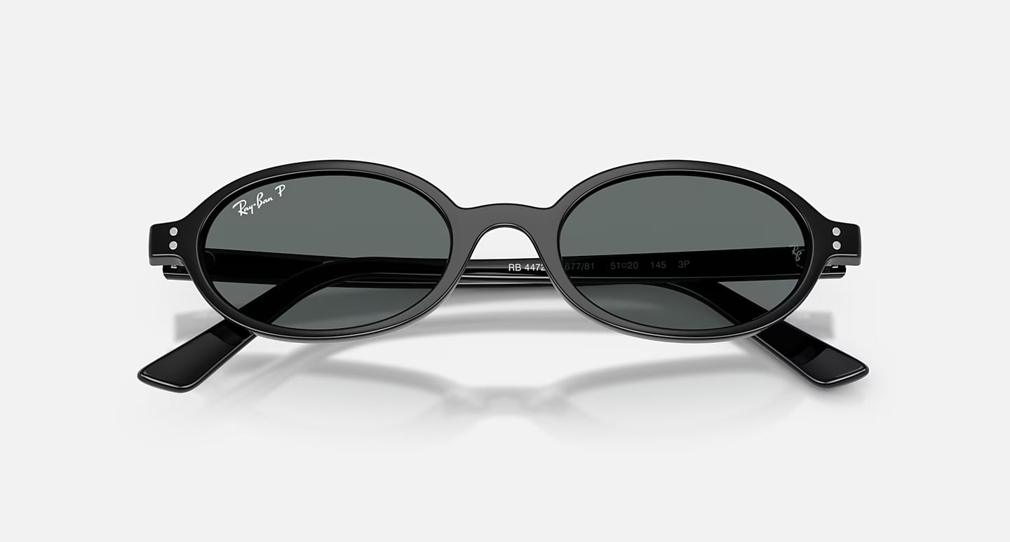 Khal Bio-Based RB4472 Polished Black Dark Grey Polarized Lens