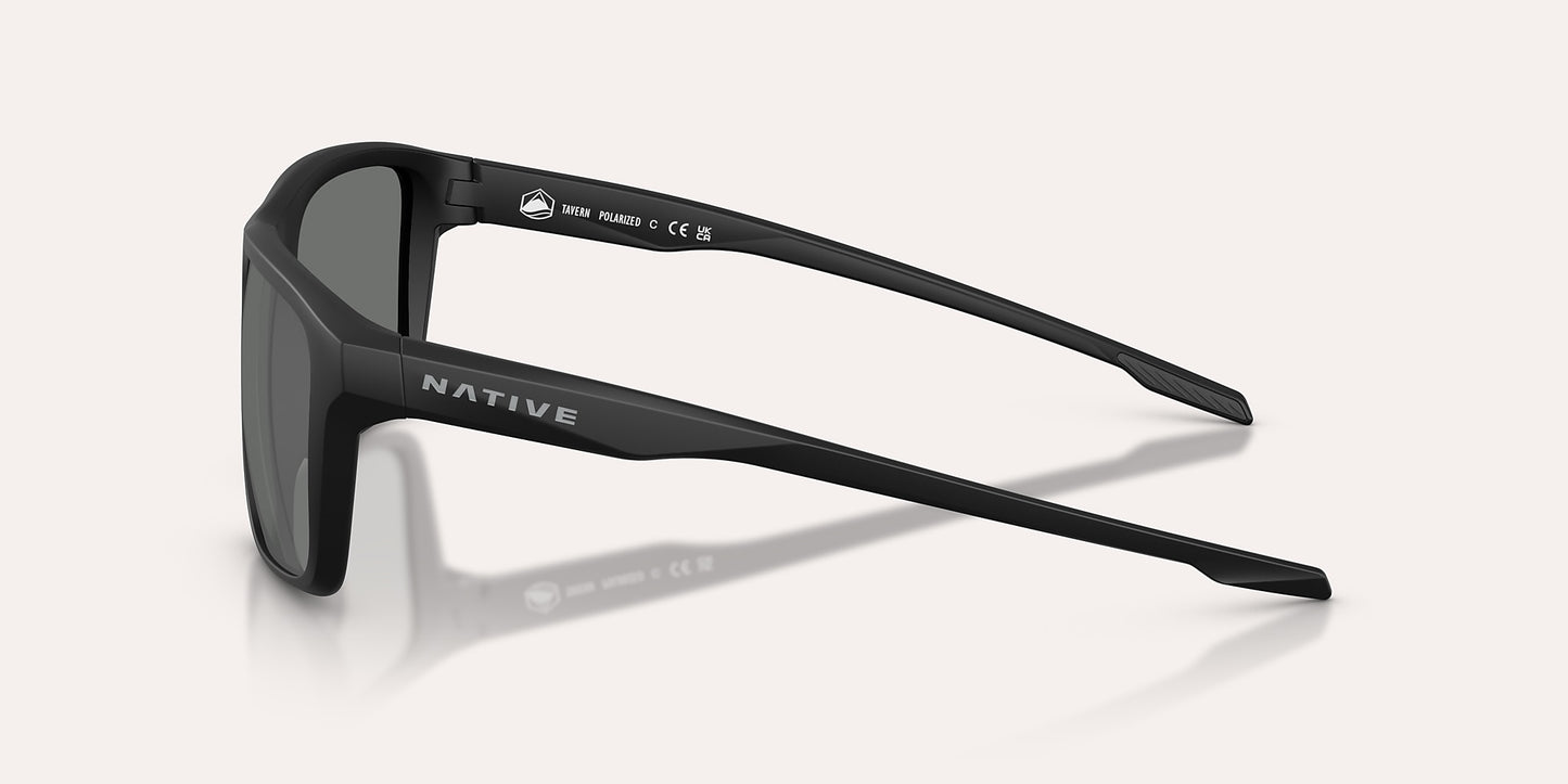 Tavern Matte Black w/ Silver Reflex Polarized