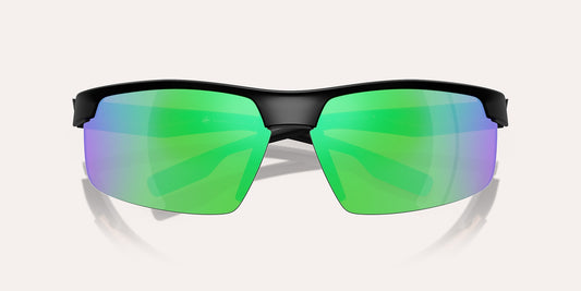 Ridge Runner Crest Matte Black w/ Green Reflex Polarized