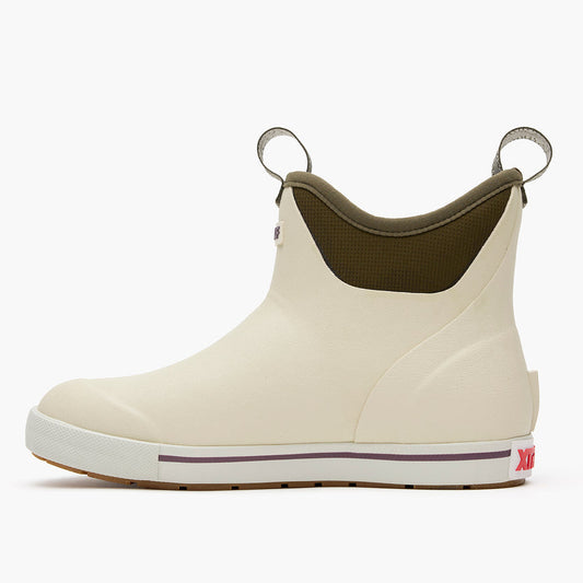 Xtratuf Women’s Camp Fleece Ankle Deck Boot- Bone White/ Dark Olive