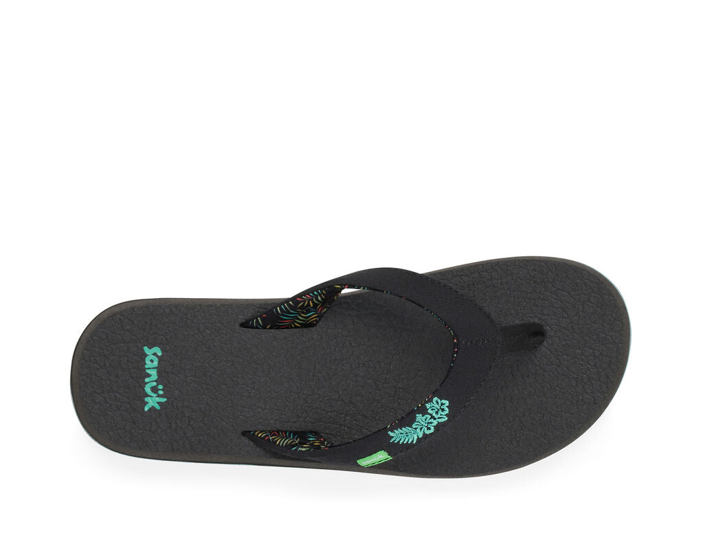 Sanuk Women's Yoga Paradise 2 - Black Paradise Palms