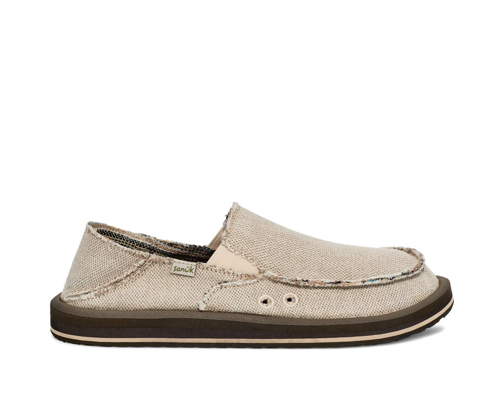 Sanuk Mens Donny Hemp 2 Tone - Natural