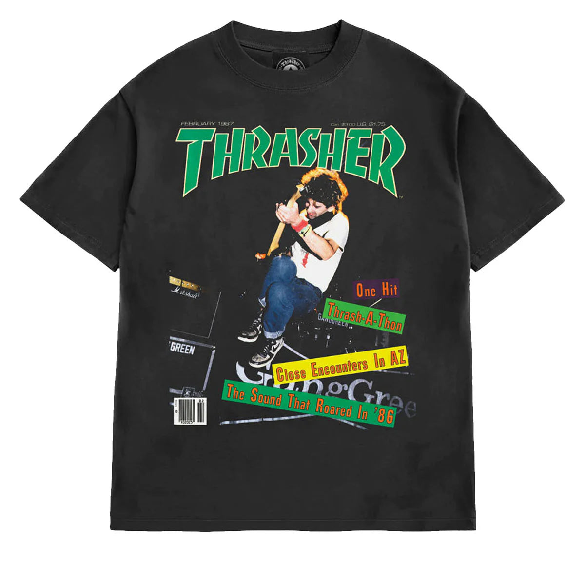 Thrasher Magazine February 1987 Vintage Magazine Cover T-Shirt - Black