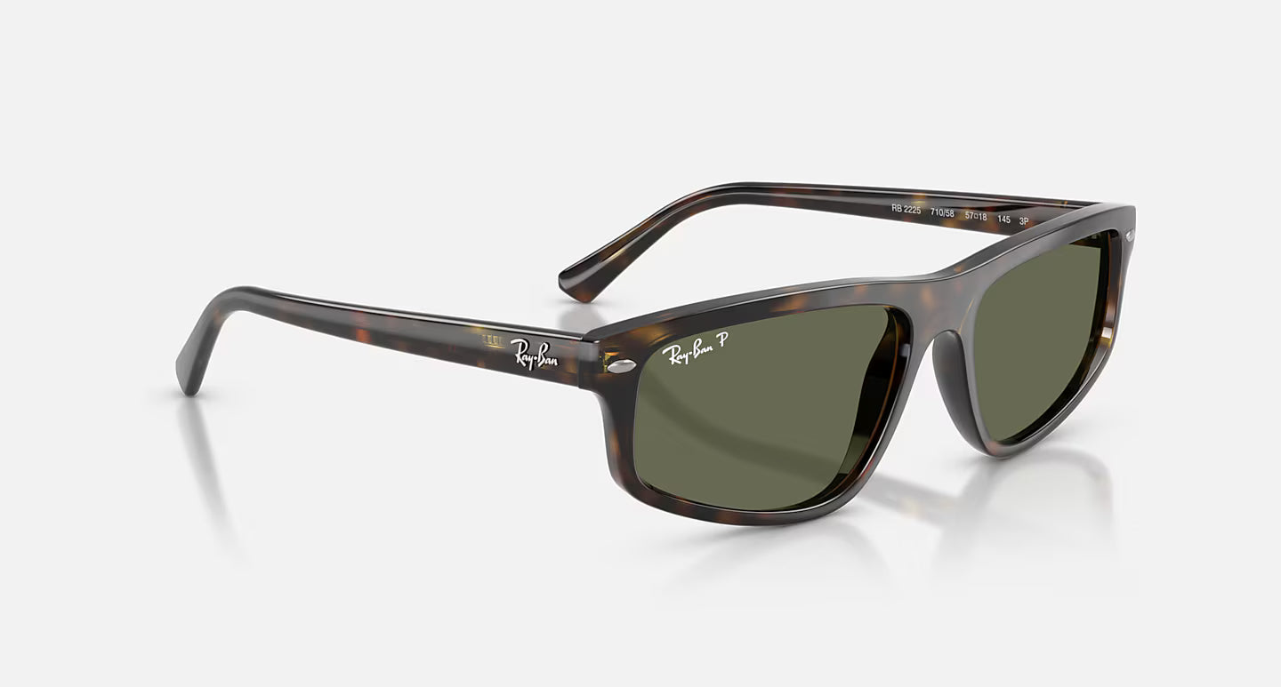 RB2225 Polished Havana w/ Green Polarized Lens