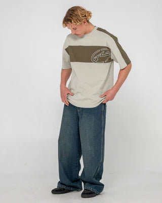 Rusty Kill Switch Cropped Ringer Tee - Abbey Stone