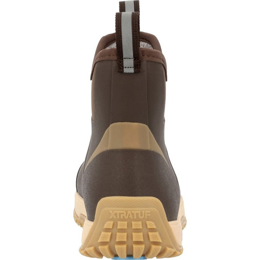 Xtratuf Men’s Glacier Trek Pro Ice Fleece Lined Ankle Deck Boot - Brown