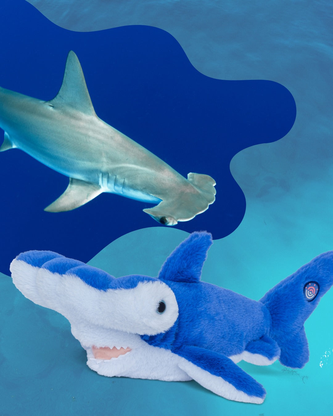 Fahlo Animal Tracking The Odyssey Plush - Hammerhead Shark