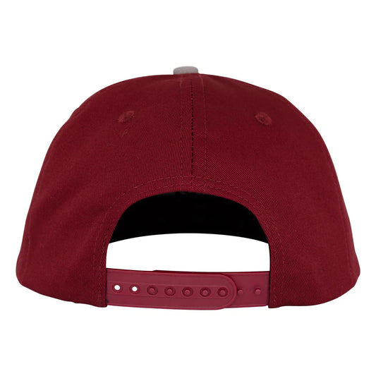 Natas MFG Panther Snapback Structured Hat - Maroon/Grey