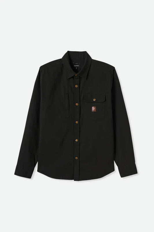 Brixton Builders Stretch Overshirt - Washed Black