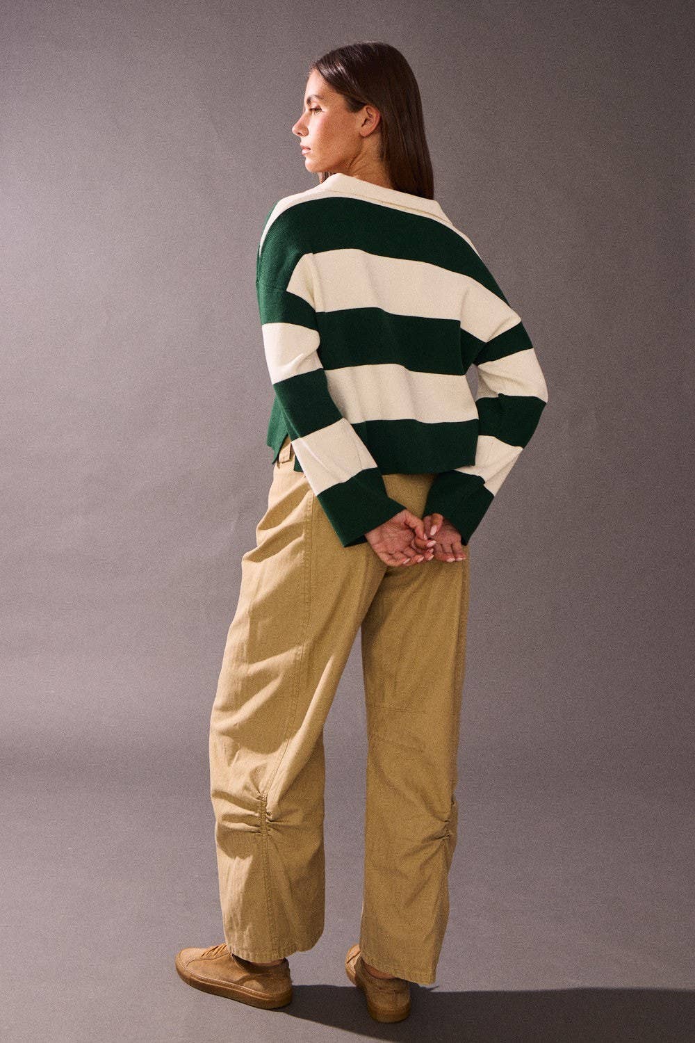 Striped Rugby Knit Top