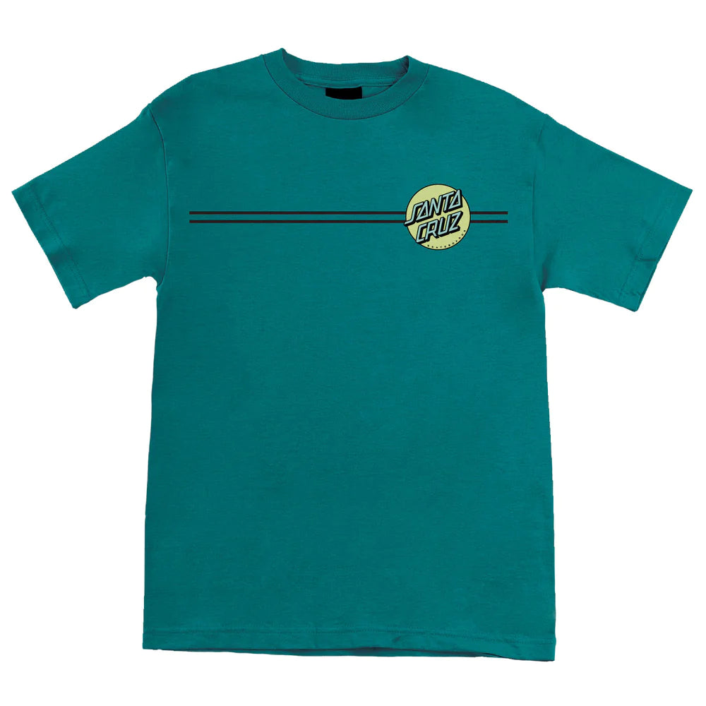 Santa Cruz Other Dot Tee - Teal w/ Lime