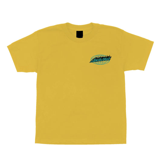 Santa Cruz Youth Global Flame Dot Tee - Gold