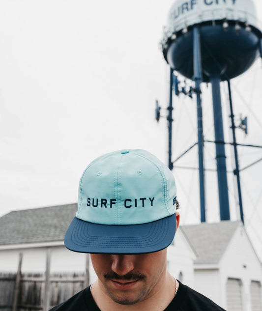Surf City Water Tower Hat - Light Blue