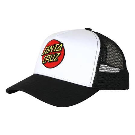 Santa Cruz Youth Trucker Hat - White / Black