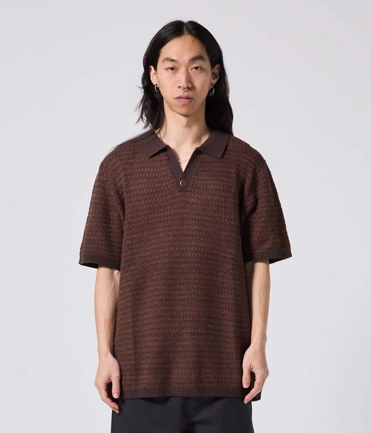 Former AG Open Collar Polo - Copper