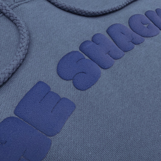 The Shack Heavyweight Puff Hoodie - Storm Blue