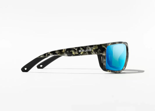 Bales Beach Gray Camo Matte / Blue Mirror Glass