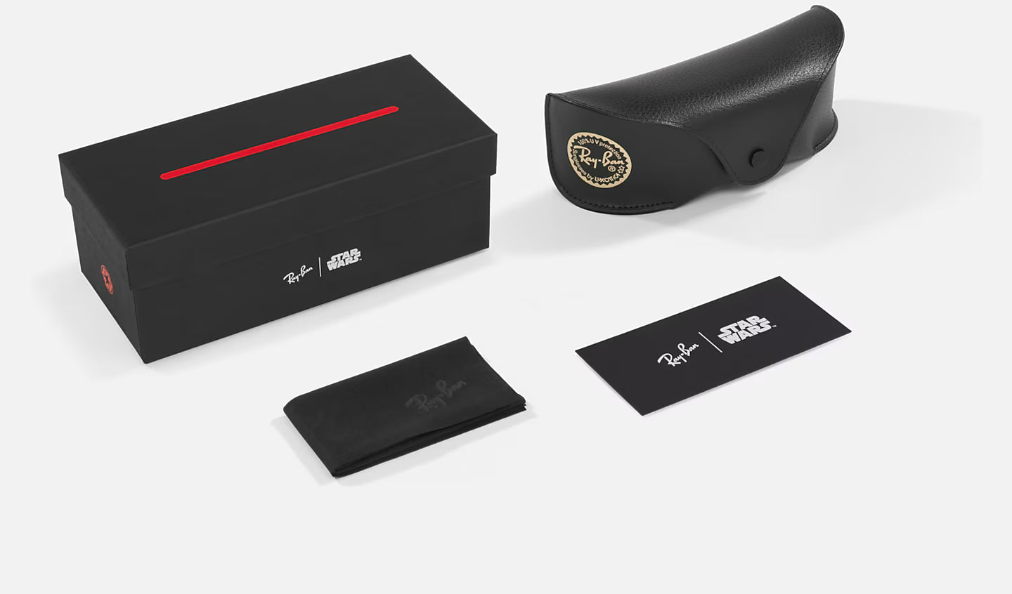 Ray Ban x Star Wars Darth Vader Balorama Polished Black w/ Grey Mirror Red