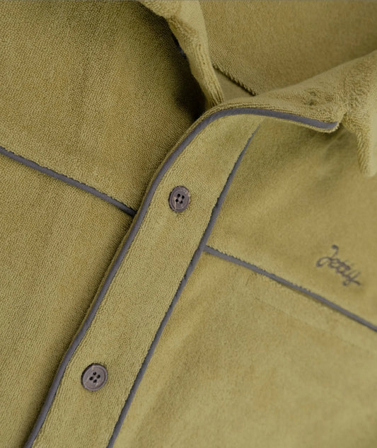 Barnegat Terry Button Down Shirt - Mustard