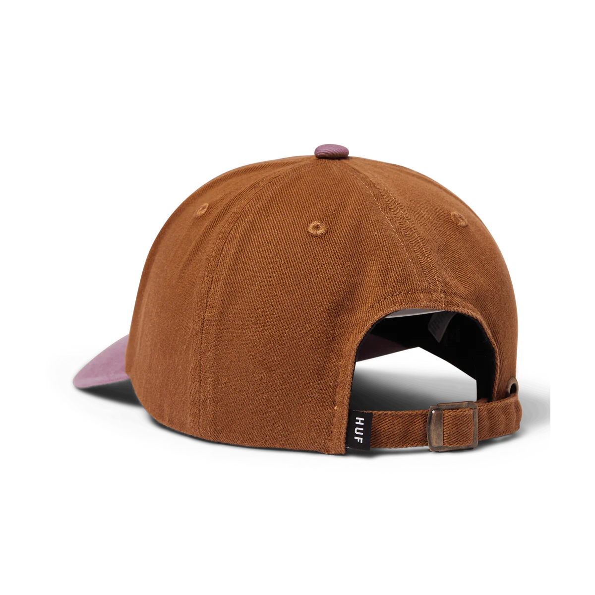 HUF Big Block Washed 6 Panel CV Strapback Hat - Brown