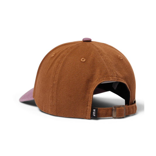 HUF Big Block Washed 6 Panel CV Strapback Hat - Brown