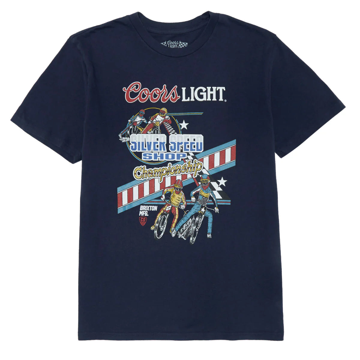 Brixton x Coors Light Berm T-Shirt - Navy