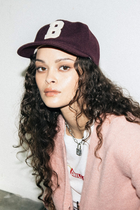 Big B MP Cap - Port Textured Wool