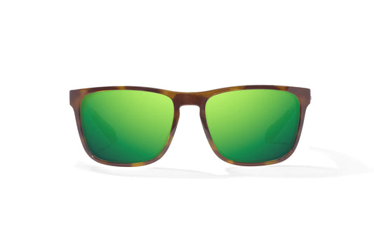Calda Brown Tortoise Gloss / Green Mirror Glass Lens