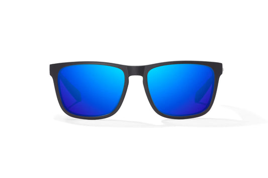 Calda Black Matte / Blue Mirror Glass Lens