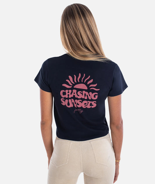 Chasing Sunsets Tee - Navy