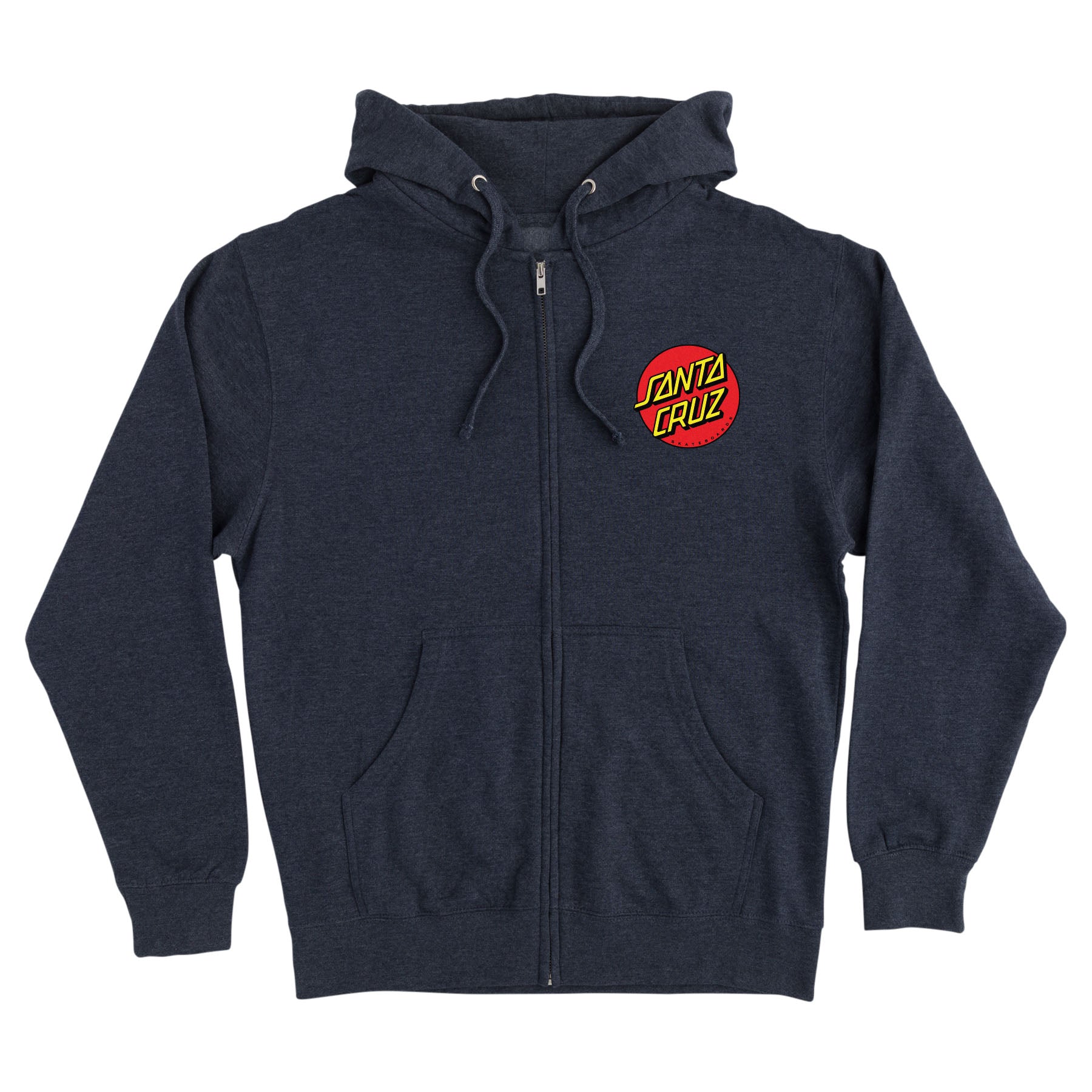 Santa Cruz Classic Dot Zip Hoodie Navy Heather Surf Shack South