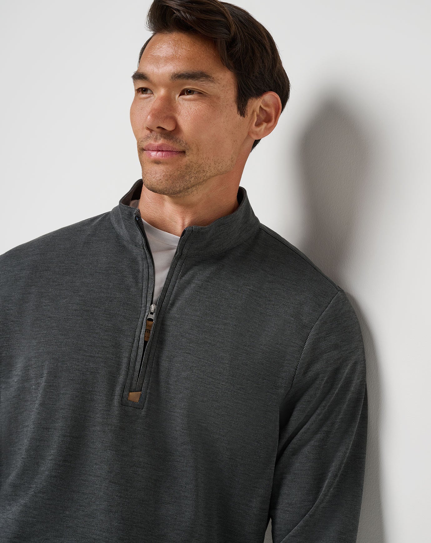 Cloud Sweater 1/4 Quarter Zip - Heather Black