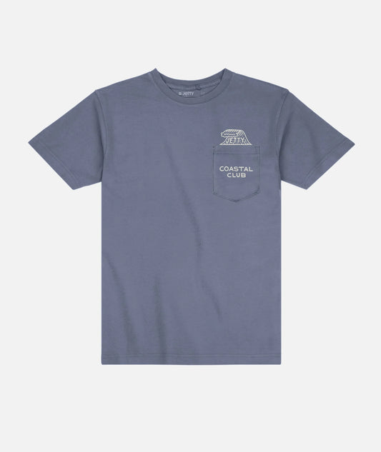 Coastal Club Pocket Tee - Fog