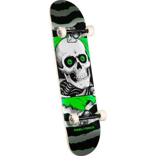 Powell Peralta Ripper One Off Silver/Green Birch Complete Skateboard - 8 x 31.45