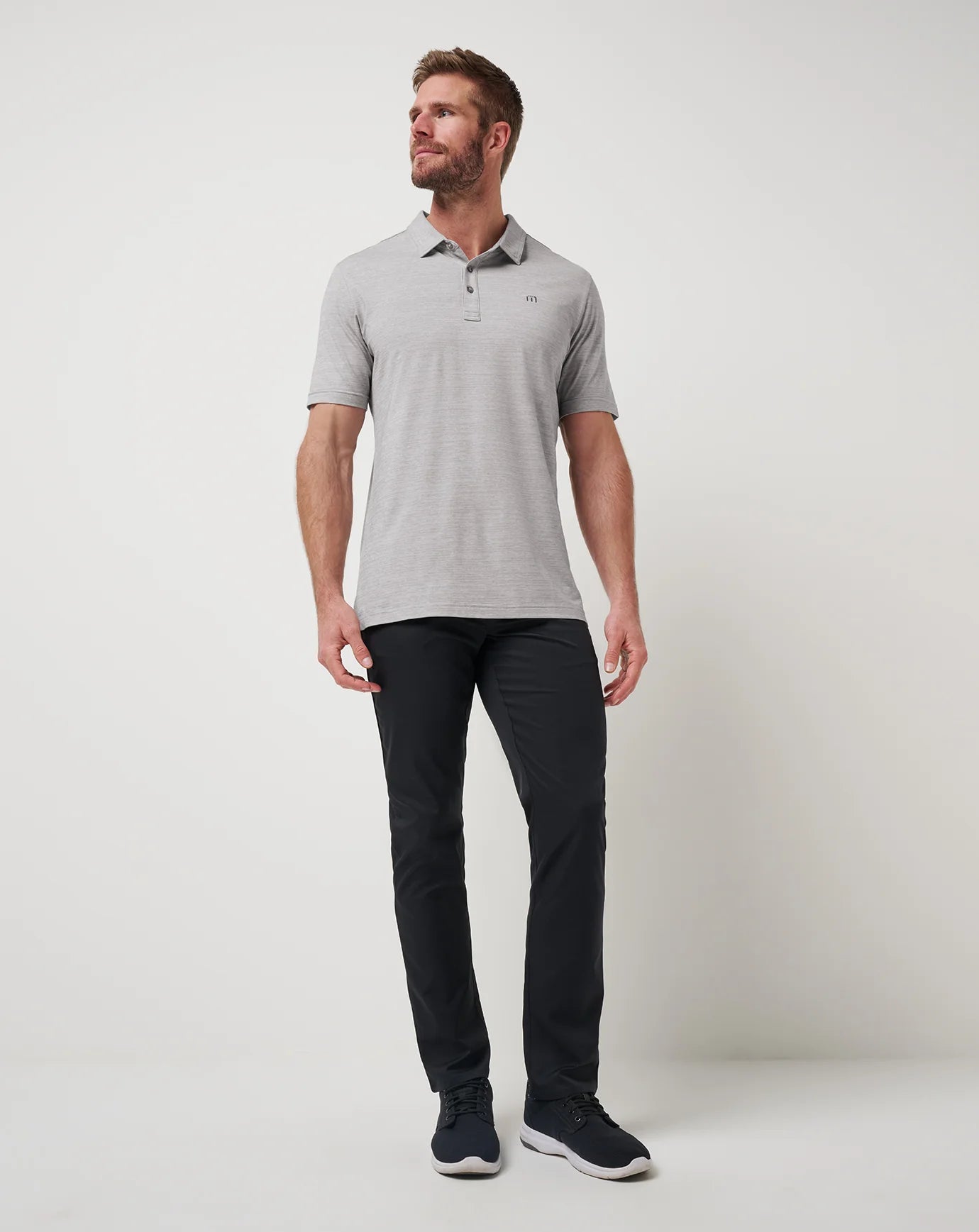 The Heater Polo - Heather Microchip
