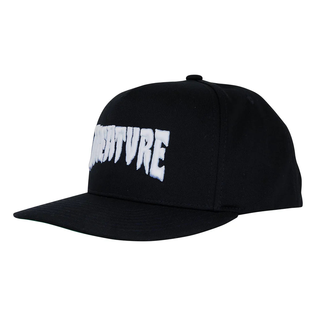 Creature Mono Logo Snapback Hat - Black