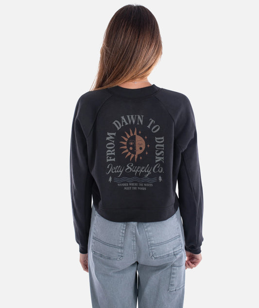 Dawn to Dusk Crewneck - Charcoal