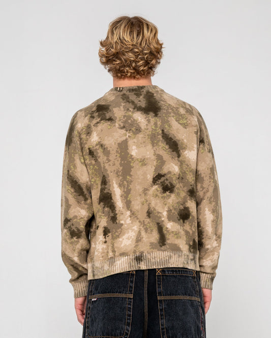 Rusty Camo Ice Printed Crew - Camo Ice