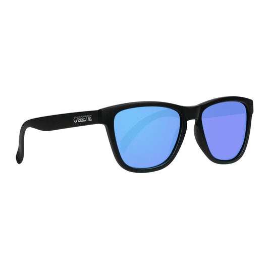 Cassette Optics Easy Livin Sunglasses - Matte Black / Blue Mirror Polarized Lens
