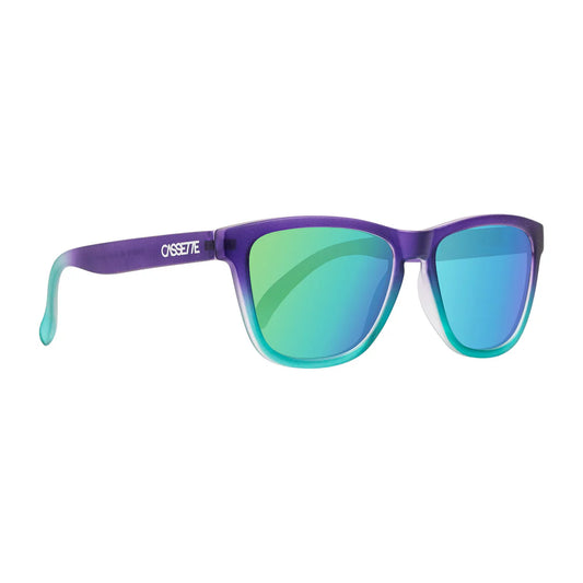 Cassette Optics Easy Livin Sunglasses - Purple Seafoam Fade / Green Mirror Polarized Lens
