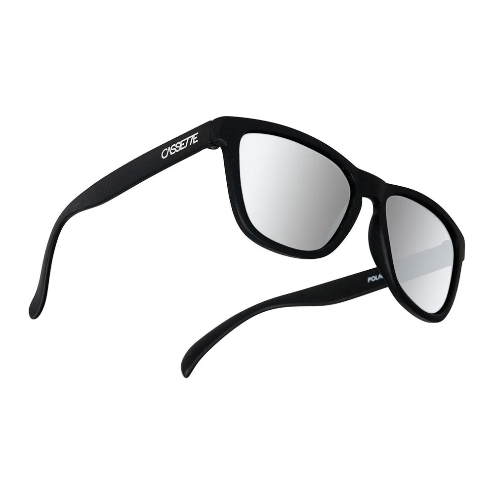 Cassette Optics Easy Livin Sunglasses - Matte Black / Chrome Mirror Polarized Lens