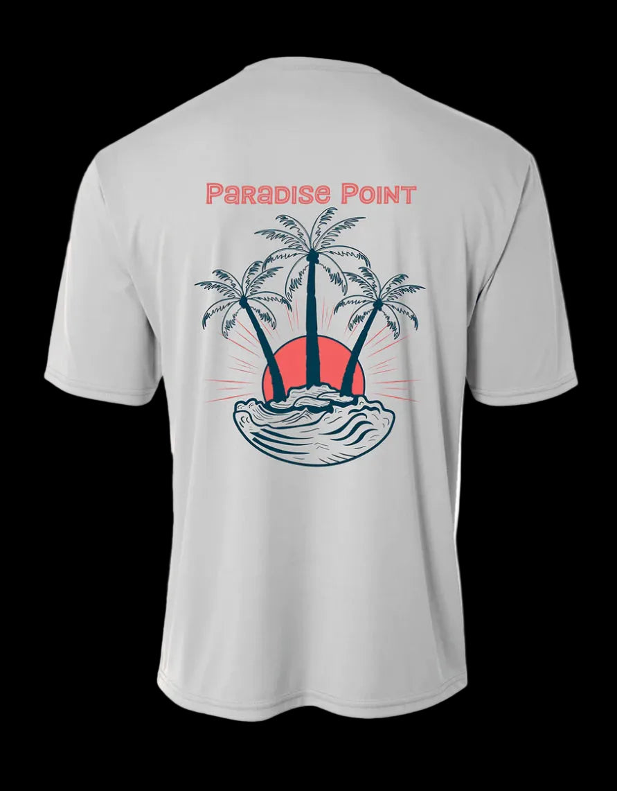 WāvvFront Paradise Point S/S Cooling UV Tee - Silver