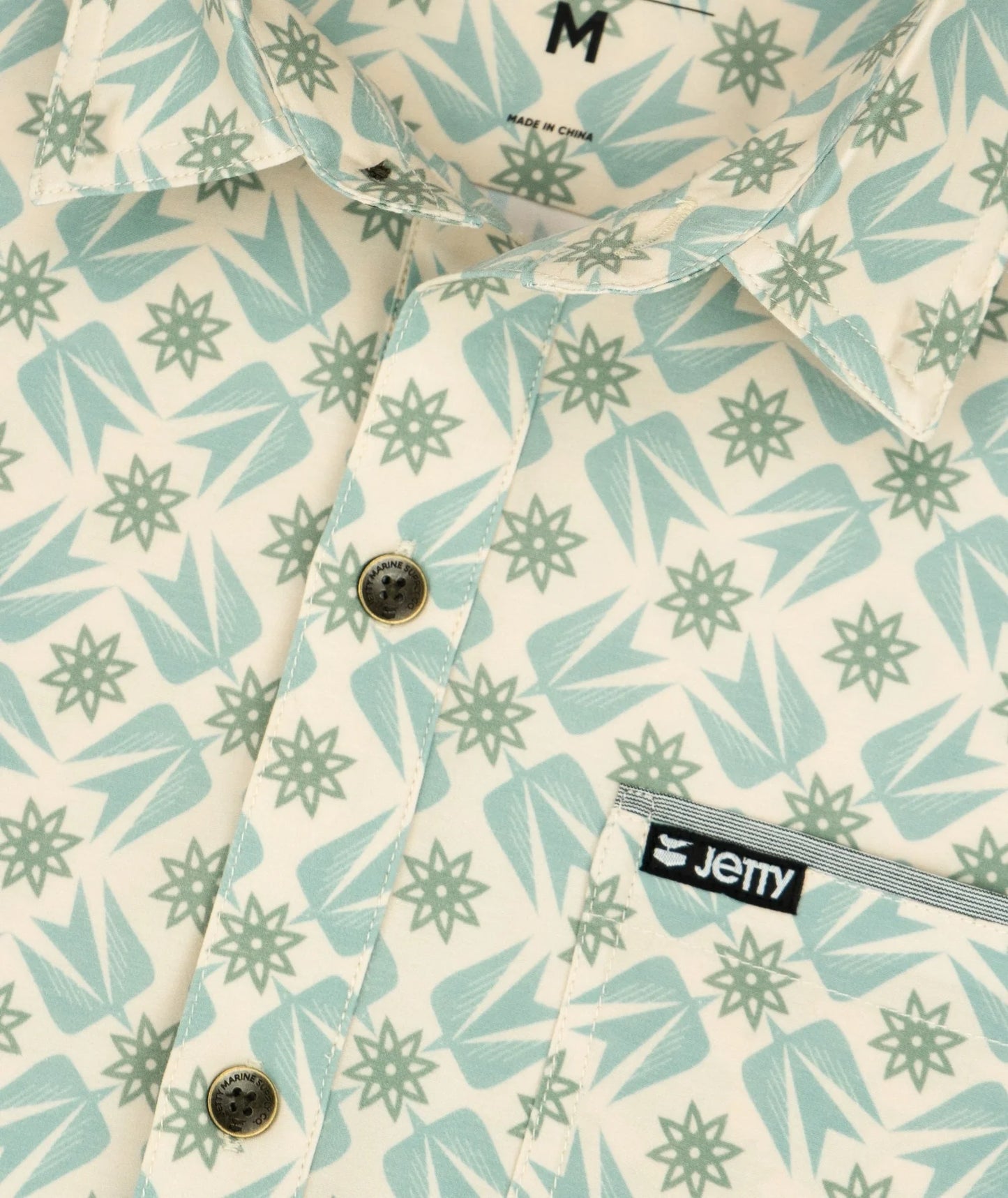 Garwood Woven Short Sleeve Button Down Shirt - Light Blue