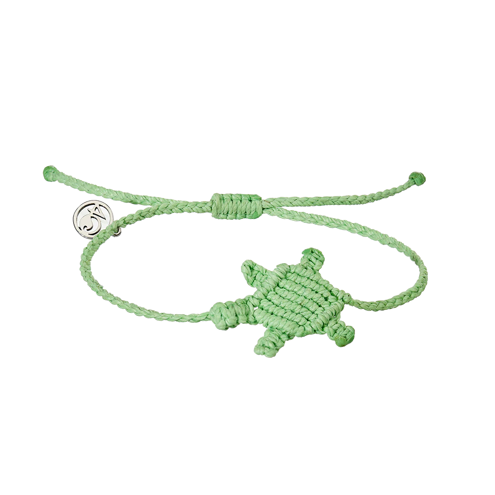 4Ocean Sea Turtle Macrame Bracelet - Lime