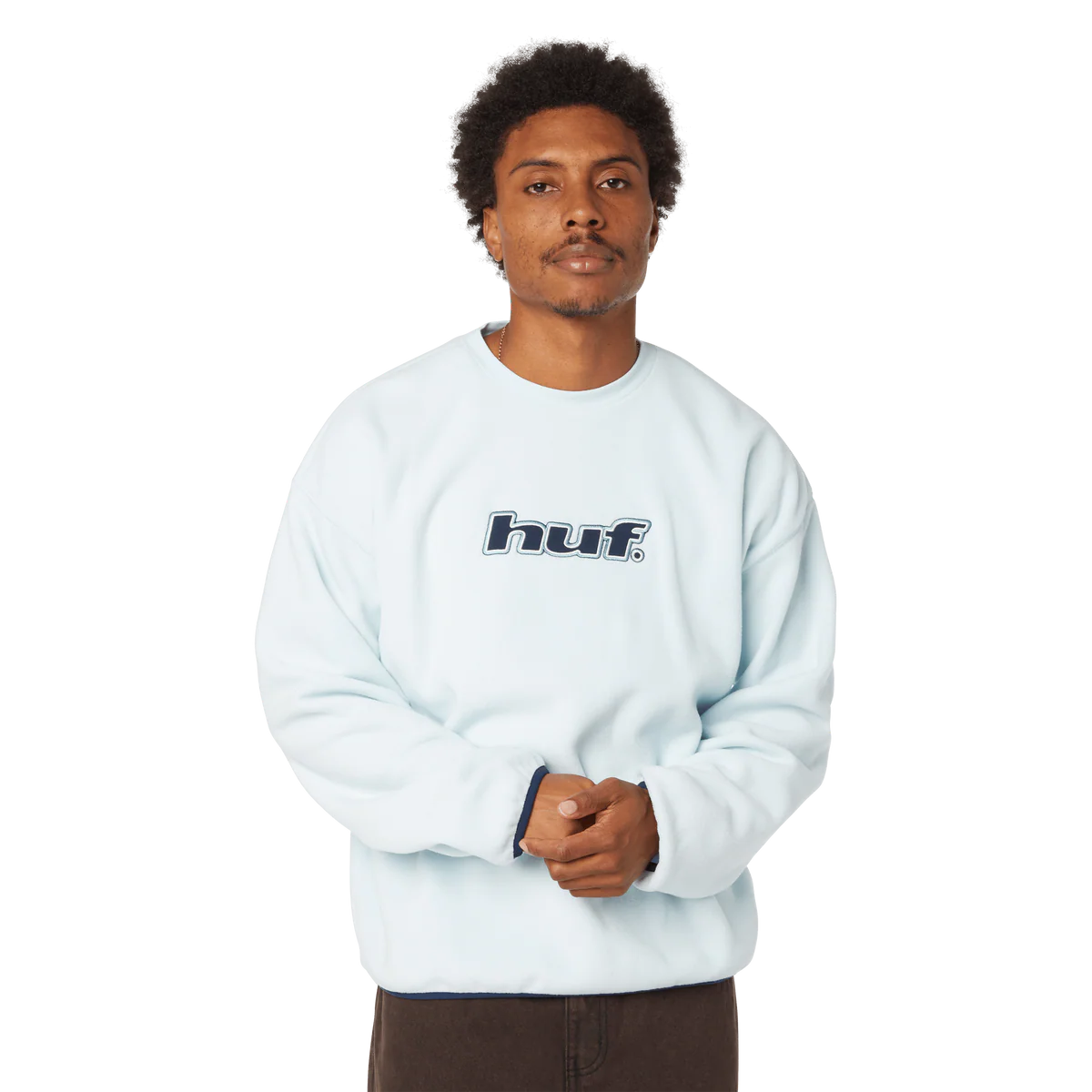 HUF H Dot Polar Fleece Crewneck - Sky