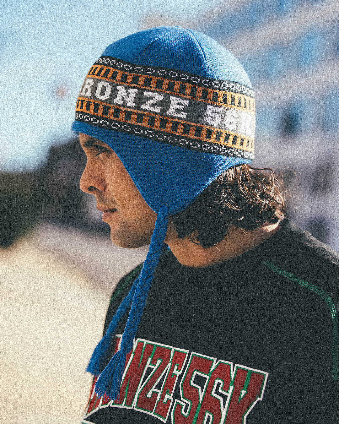 HUF X Bronze Flap Beanie - Blue