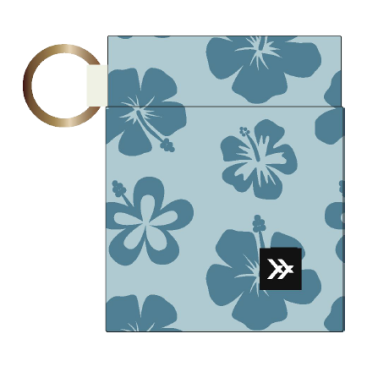 Thread Elastic Wallet - Hawaiian Floral Blue