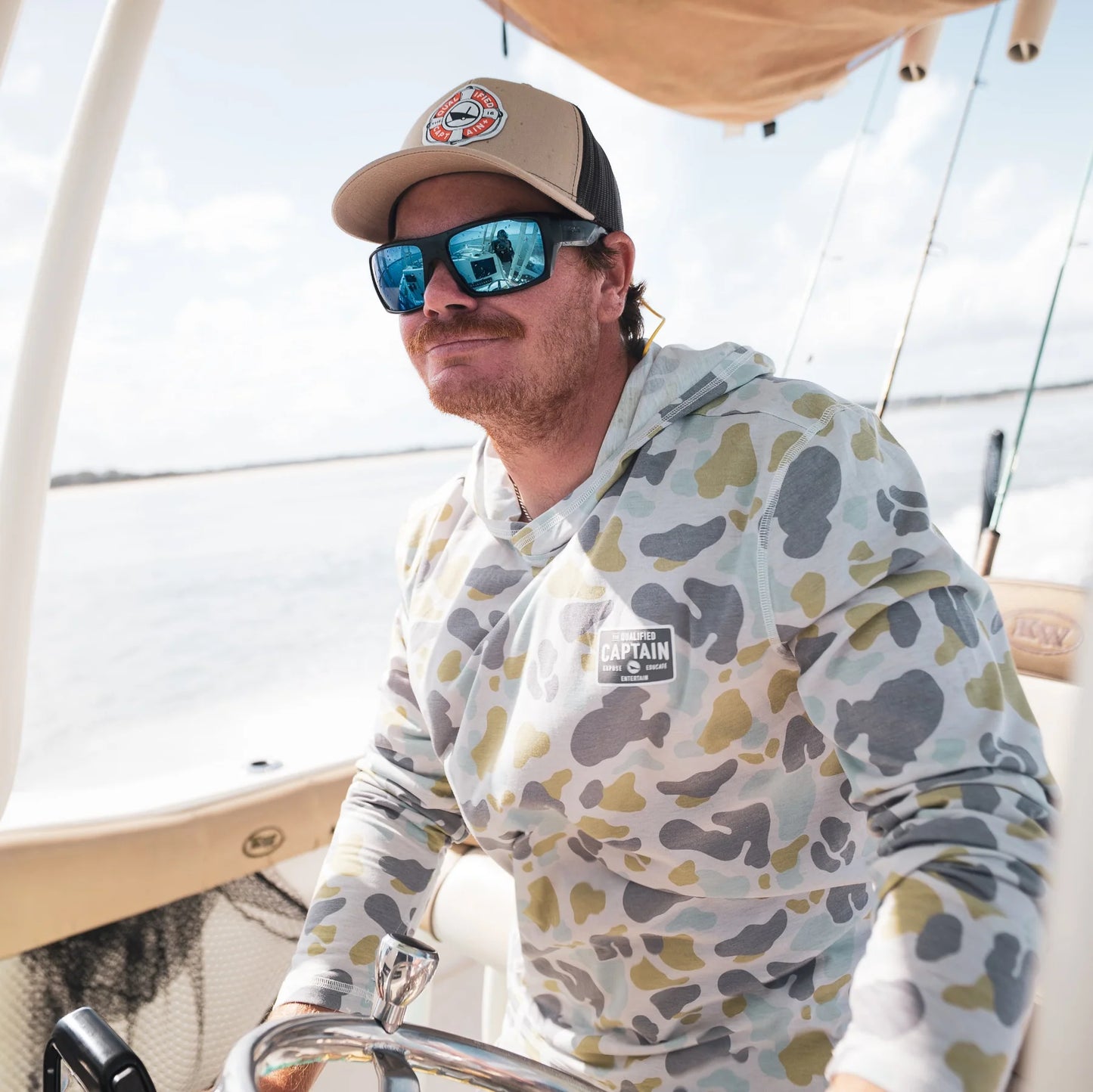 Qualified Camo Performance Hoodie - Marsh