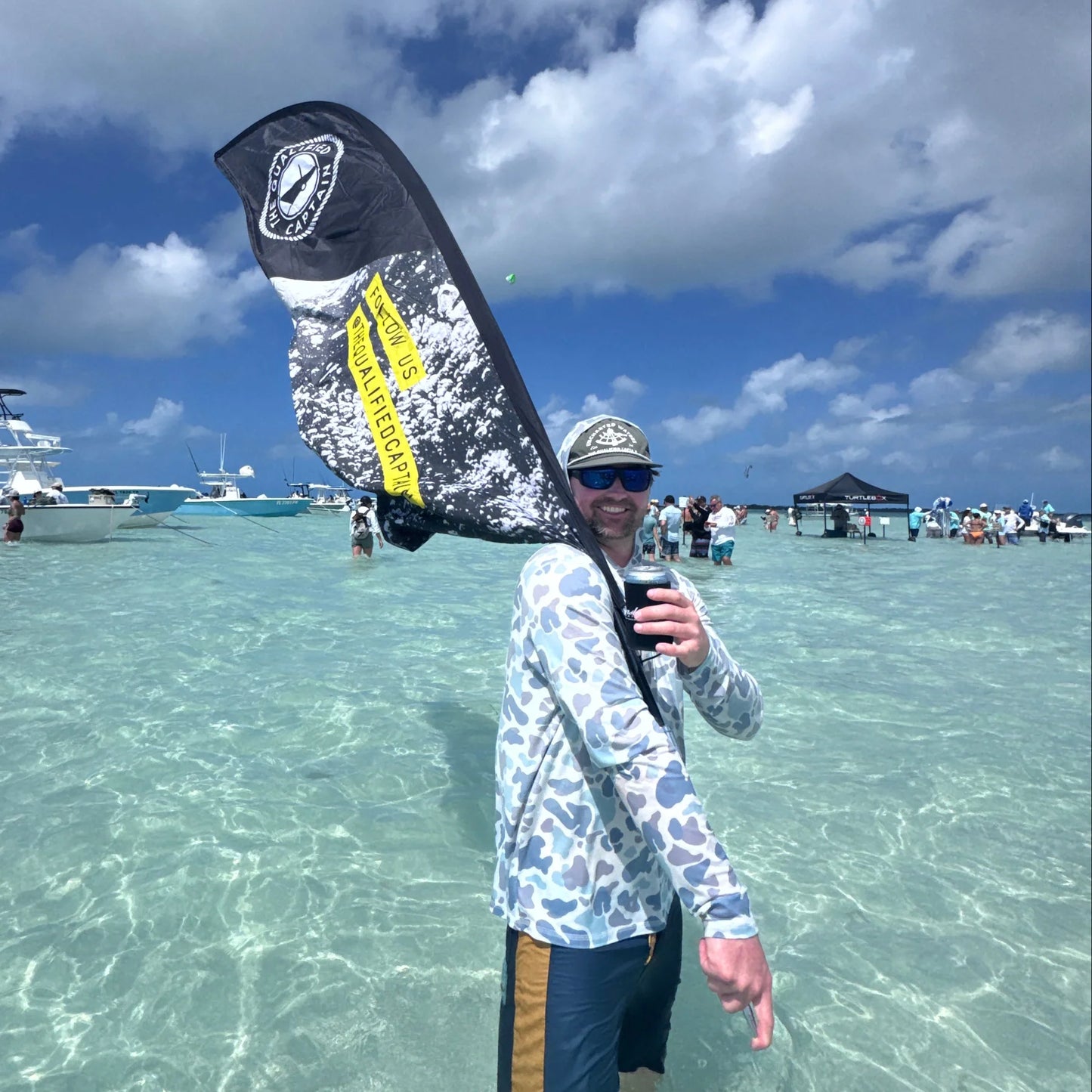 Qualified Camo Performance Hoodie - Saltwater