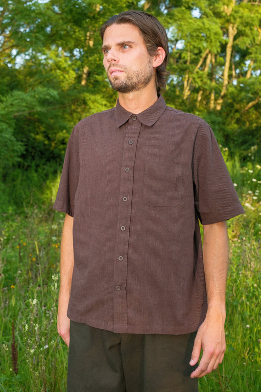 Quasi Kalvin S/S Button Up - Hickory